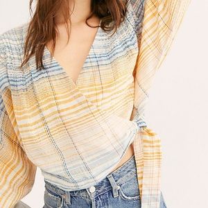 Free People Maldives Wrap Top
